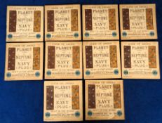 Tobacco advertising, USA, Buchanan & Lyall, a collection of ten large advertising cards, 148mm