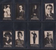 Cigarette cards, MacKenzie & Co, Music Hall Artistes, 8 cards, Zena & Phyliss Dare, Gus Elen,