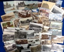 Postcards, Hotels and Pubs, 100 cards, most UK, to include The Swan Arborfield Cross, Carrack