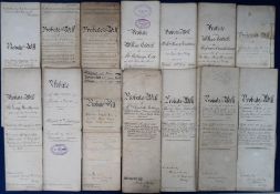 Derbyshire Wills and Admons, 175 probated wills and admons 1901-1936, all concerning Derbyshire