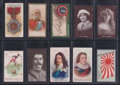 Cigarette cards, 25 scarce type cards inc. Taddy Royalty Series (1), Autographs (1), Faulkner