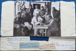 Autographs, Military, a b/w photograph of the Allied Planning Conference at Allied Conference HQ