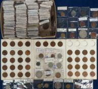Coins, approx. 300 foreign coins all identified and in coin pockets, mostly 20thC together with a