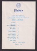 Football programme, Chelsea v BK Hacken, 15th March, 1983, Friendly, played at Imperial College