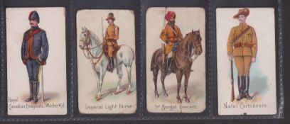 Cigarette cards, Brankston Colonial Troops, 7 cards, 4 cards with Sweet As The Rose backs, Natal