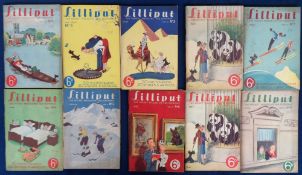 Men's Magazines, Lilliput, approx. 90 small format copies dating from 1941-52 (staples rusted,