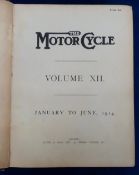 Transportation, Motoring, The Motor Cycle Volume XII, January to June 1914, a bound volume published