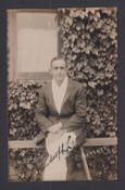 Tennis autograph, Randolph Lycett, British Tennis player, multiple Wimbledon winner, an early