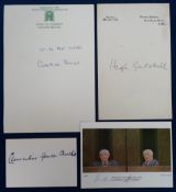 Autographs, Politics, 4 autographs to comprise Gordon Brown (1951) Labour Prime Minister 'With