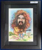 Artwork, Geoffrey Tristram, highly accomplished artist and caricaturist 'Trist', 2 original framed