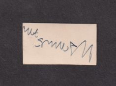 Autograph, Politics, Jan Smuts (1870-1950), Prime Minister of South Africa (1919-24 and 1939-48) and