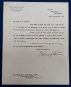 Autograph, Thomas Lipton (1848-1931) 1st Baronet, founder of Lipton, a typed letter to Sir Charles