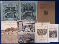 Ephemera, Sutton's Seeds Catalogues, a selection of 12 catalogues to comprise Sutton's Farmers'