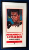 Boxing, Film Poster, 1977, Muhammad Ali 'Il Piu' Grande' ('The Greatest'), Tino Avelli art work
