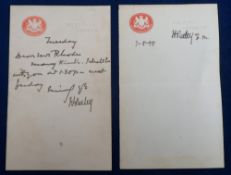 Autographs, Military, Garnet Joseph Wolseley 1st Viscount Wolseley (1833-1913) 8th Commander in