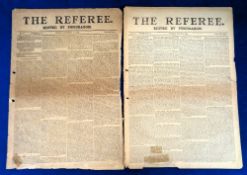 Football newspapers, 'The Referee' Sunday 18 Nov 1878 no 66, this issue inc. various Football &