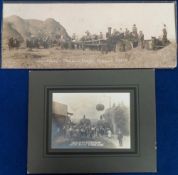 Photographs, Agriculture, 4 early photos of farm workers and machinery including John Spence's