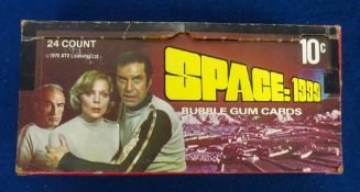 Trade cards, Donruss Space 1999 retail box, complete with 24 original wax wrappers including cards