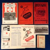 Football, Brentford FC, selection, Club Handbook 1937/8, photographic teamgroup postcard 1926/7 (pin