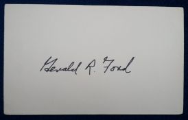 Autograph, Politics, Gerald R. Ford (1913-2006), 38th U.S. President, a signature in black ink on