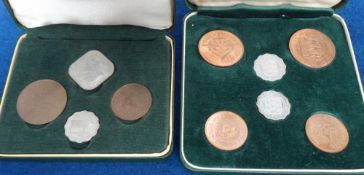 Coins, 1956 6 coin Guernsey Proof set in presentation box together with a 1966 4 coin Guernsey proof