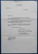 Autograph, Military, Mark W. Clark (1896-1984), General US Army, a typed personalised letter to
