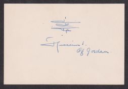 Autograph, Royalty, King Hussein of Jordan, (1935-1999), 40th generation direct descendant of The