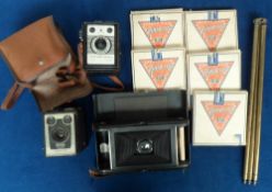 Collectables, Cameras, a Klimax Lukos II camera, a Conway Popular Model camera in canvas case, a
