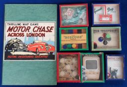 Toys, 7 vintage dexterity games to comprise The Aero Puzzle, Speech Day Puzzle, The Television