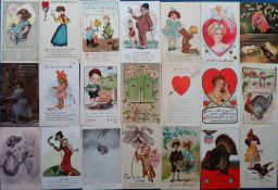 Postcards, Greetings, a good selection of approx. 57 greetings cards with 37 Thanksgiving and 20