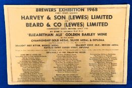 Brewing, Harvey & Son and Beard & Co Sussex Brewers advertisement from announcing the awards