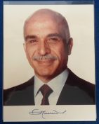 Autograph, Royalty, King Hussain of Jordan (1935-1999), a signed 10 x 8