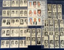 Trade cards, Cricket, four sets, Thomson The World's Best Cricketers 9Mauve Back, different, 72