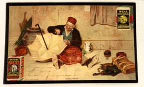 Tobacco advertising, USA, Marburg Bros, cabinet size advertising card for Seal of North Carolina