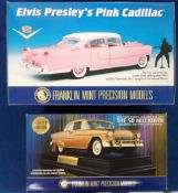 Model Cars, 4 die cast, boxed Franklin Mint models to comprise 1932 Ford Deuce Coupe in yellow, 1955