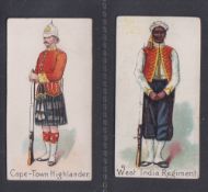Trade cards, Clarnico, Colonial Troops, 2 cards, Cape Town Highlander & West India Regiment (gd) (