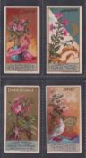 Cigarette cards, USA, Lone Jack Cigarette Card Co, Language of Flowers, 4 cards, Arbutus, Campion