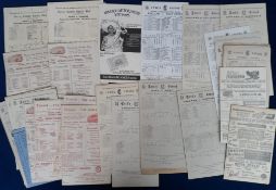 Cricket, a collection of 50+ scorecards, mostly 1940's & 1950's including many from Lord's, The Oval