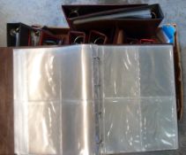 Postcard accessories, selection of various albums, approx. 15 A4 size albums with a selection of