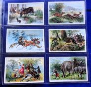 Trade cards, 12 Continental sets including Aecht Franck Jagdbilder, Suchard, J J Darboven, Palmin,