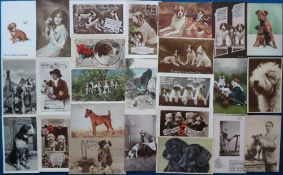 Postcards, Cats and Dogs, a selection of approx. 90 cards, artist drawn, RPs, comic and greetings (