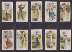 Cigarette cards, BAT plain back, Sporting Girls (set 30 cards), (gd)