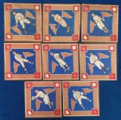 Tobacco felts, USA, ATC, Baseball players, 'G' size, 8 felts all New York American League, Bartzell,