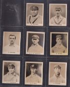 Trade cards, Cricket, three sets, Thomson Cricketers 'K' size (8 cards), The World's Best Cricketers