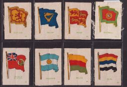 Tobacco silks, Muratti, Flags, Series 'E', (48-72) grey backs, 'M' size (24 silks) (sl staining to