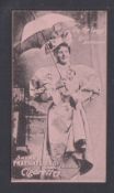 Cigarette card, Fraenkel Bros, Music Hall Artistes (Pink card), type card, Lily Burnand, 'On the