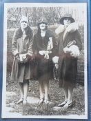 Photograph, 'A Suffragist Incident', a b/w Press Photo dated 5 March 1928, showing 3 well dressed
