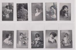 Cigarette cards, Malta, Scerri, Beauties & Children Black & White no borders, 62 cards plus 3
