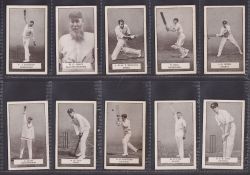 Cigarette cards, Gallaher, Famous Cricketers (set 100 cards) includes W G Grace (gd/vg)