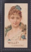 Cigarette card, Wills type card, Beauties non p/c front brown scroll back, Wills ref book, figure no